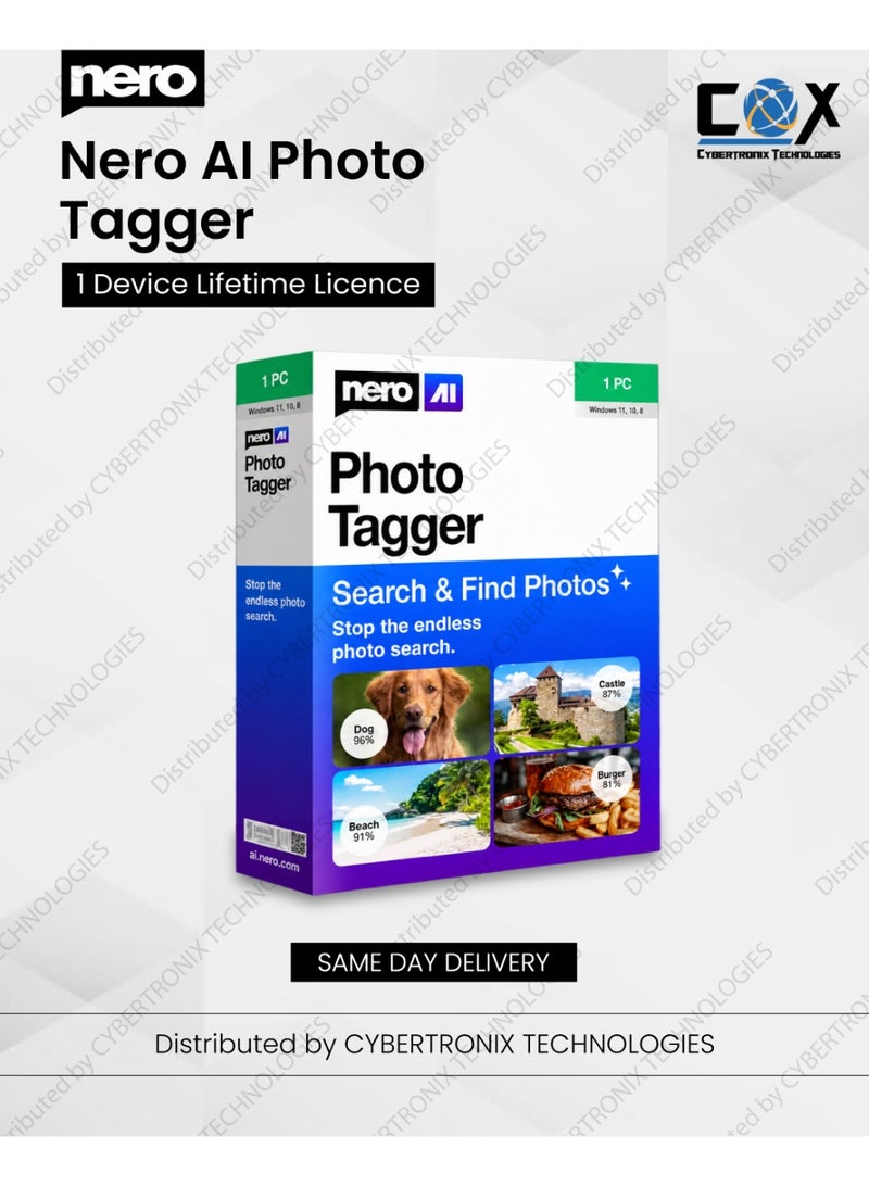 Nero AI Photo Tagger | 1 Device for Lifetime | Digital License | Same Day Delivery