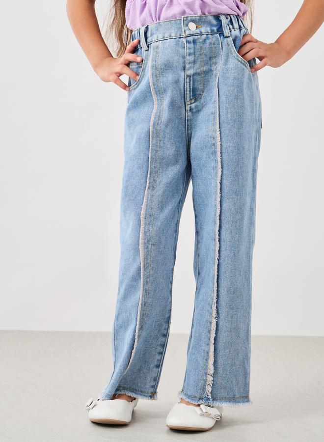 Styli Styli Wide Leg Jeans with Pintuck Detail  - Image 1
