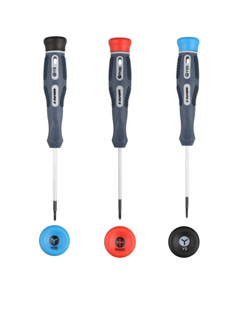 SYOSI Screwdriver Set for Nintendo Switch, Tri wing Screwdriver Repair Kit Y Shaped Tip & Cross Shaped Magnetic Screwdrivers, Compatible Compatible for Switch Joy Con Controller Set of 3 - Image 1