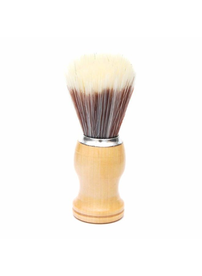 Luxxii Shaving Brushes for Men with Wooden Handle Pure Hair Soft Face Cleaning Makeup Facial Razor Brush Shave Tools - Image 1