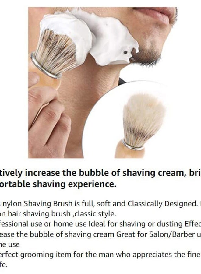 Luxxii Shaving Brushes for Men with Wooden Handle Pure Hair Soft Face Cleaning Makeup Facial Razor Brush Shave Tools - Image 5