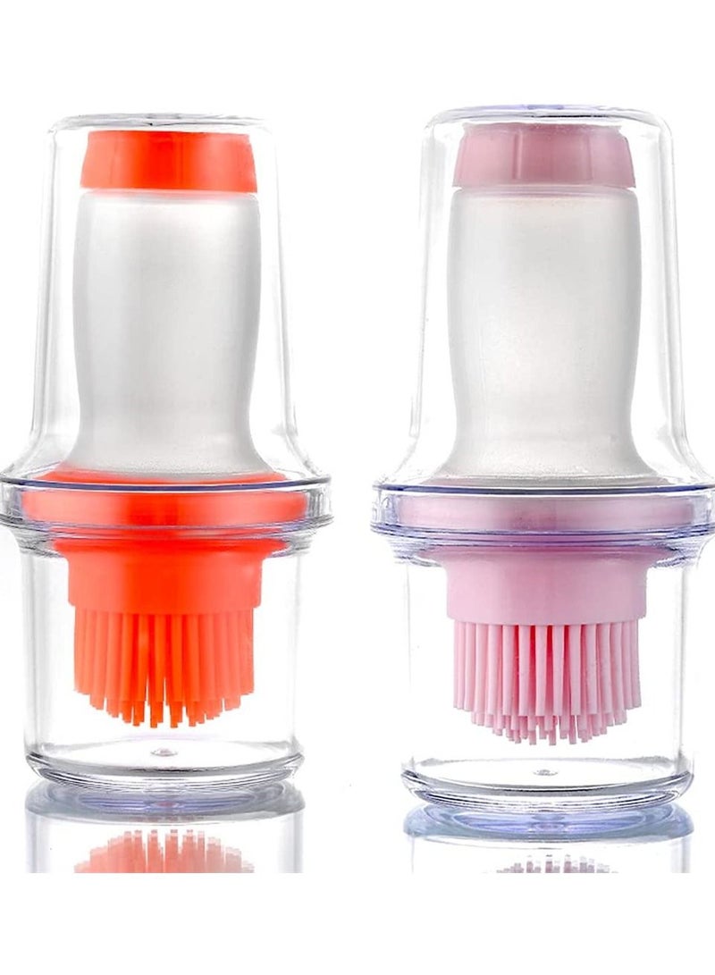 SYOSI 2 Pack BBQ Portable Silicone Oil Bottle Brush Kitchen Baking Cooking Pastry Brush Seasoning Bottle Brush with Sauce - Image 1