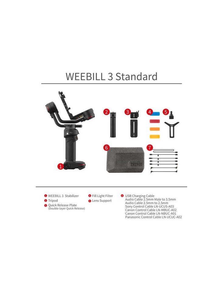 Zhiyun - Zhiyun WEEBILL-3 Handheld Gimbal Stabilizer - Image 1