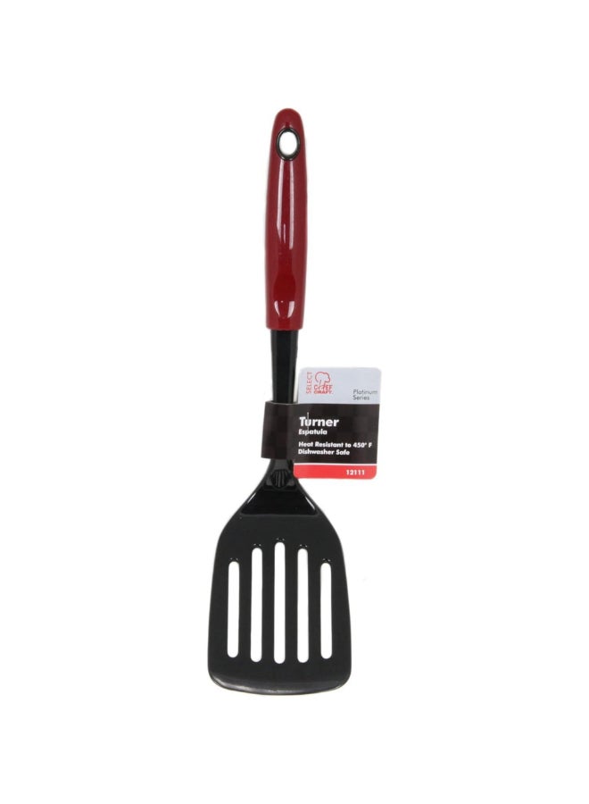 Chef Craft Select Platinum Series Dishwasher Safe Nylon Long Turner Red and Black 12 Inch 12111 - Image 2