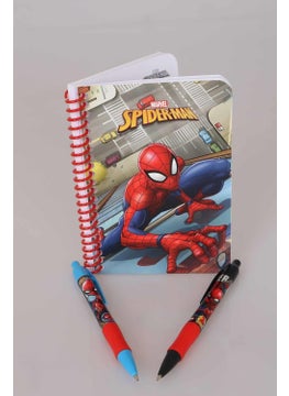 Disney LICENSED SPIDERMAN LINED NOTEBOOK AND VERSATILE TIP PEN 0.7 mm PACK OF 2  - Image 1