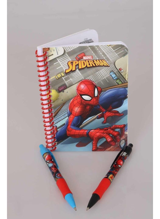LICENSED SPIDERMAN LINED NOTEBOOK AND VERSATILE TIP PEN 0.7 mm PACK OF 2