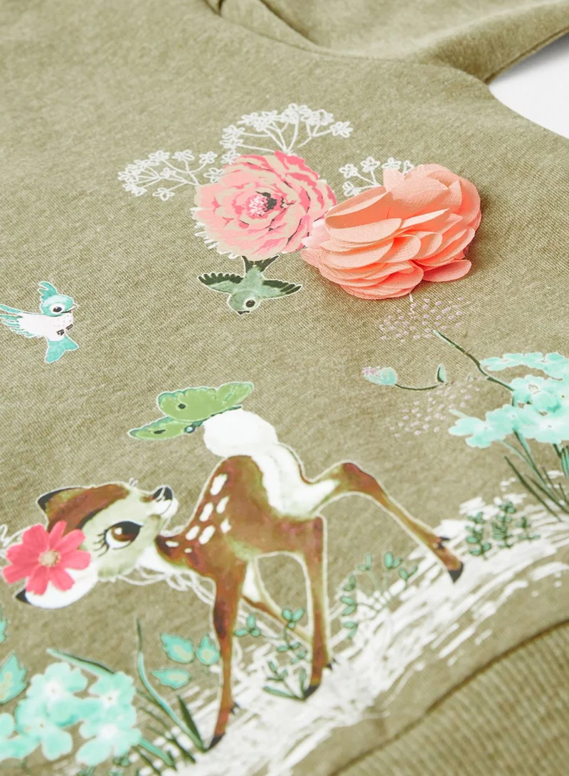 NAME IT Kids Bambi Ruffle Sweatshirt