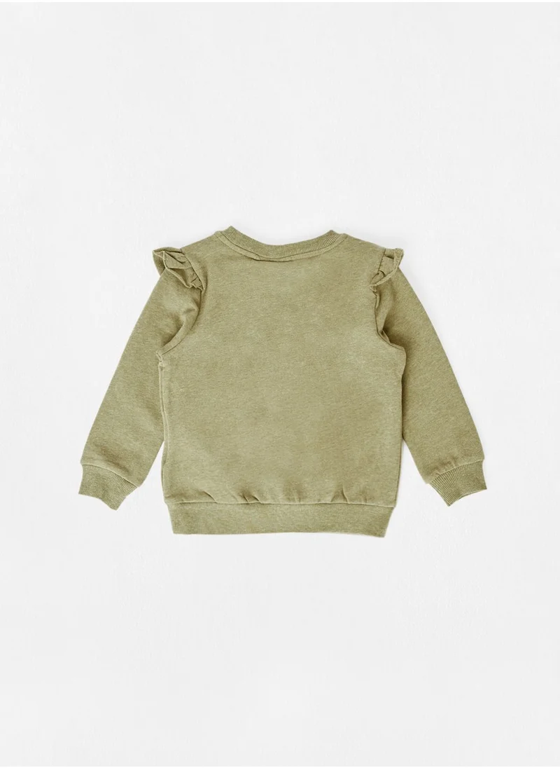 NAME IT Kids Bambi Ruffle Sweatshirt