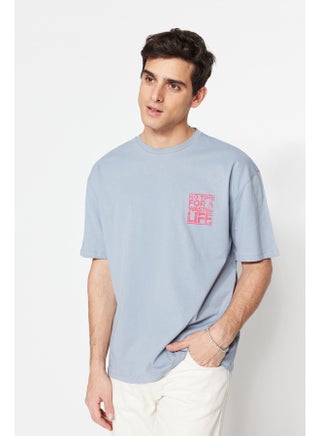 Gray Relaxed/Casual Fit Crew Neck Text Printed 100% Cotton T-Shirt TMNSS21TS1685 - pzsku/Z66CF7FA1DCD49B788346Z/45/_/1730941434/6203c12e-106f-4241-bf61-1e963111c9cd