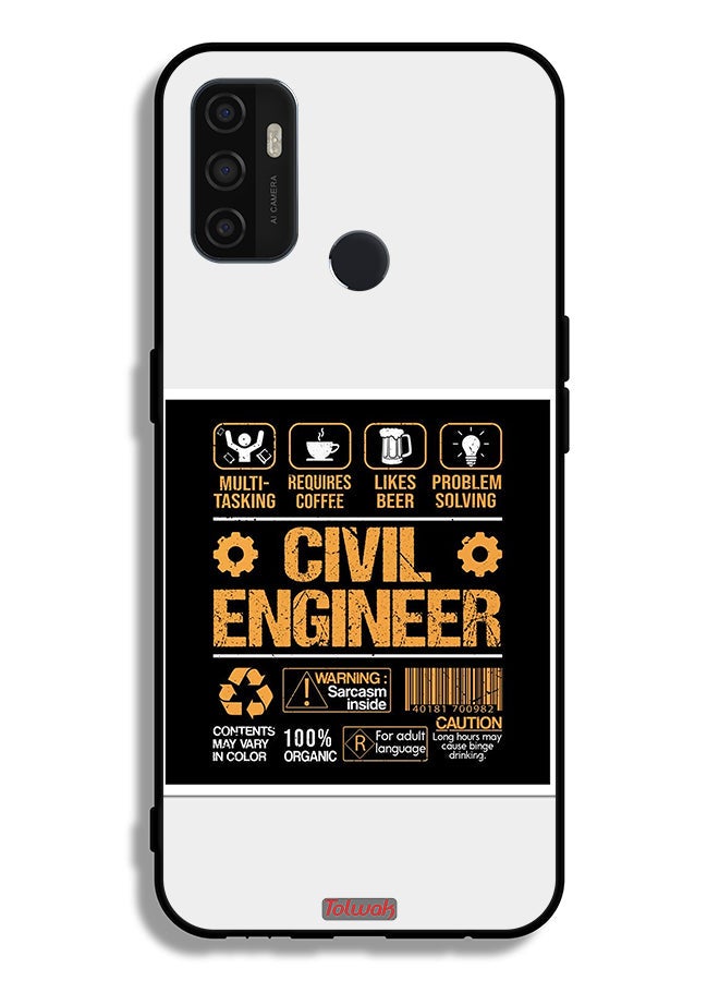Tolwak Oppo A53s Protective Case Cover Civil Engineer Sticker - Image 2