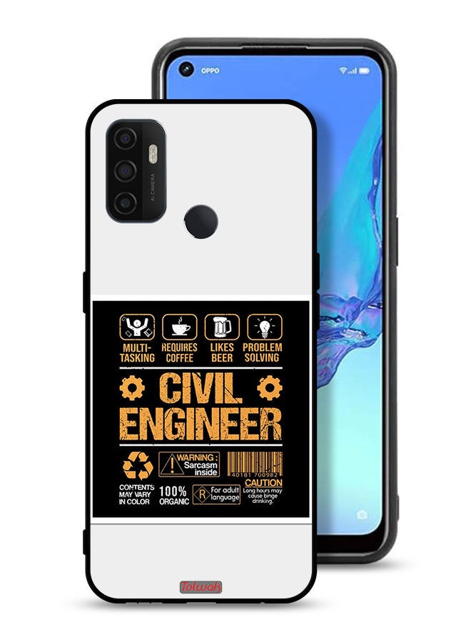 Tolwak Oppo A53s Protective Case Cover Civil Engineer Sticker - Image 1