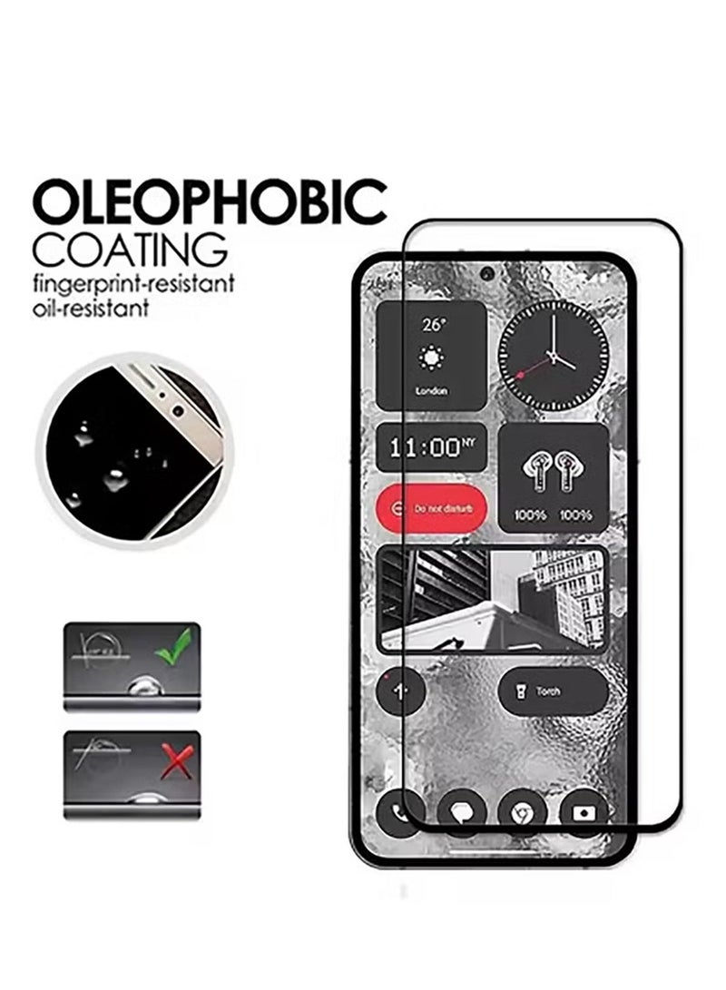 JOMILA 2 Pack Screen Protector for Nothing Phone (3a)Pro | Tempered Glass Available in Combo Pack Compatible with Nothing Phone (3a)Pro | Screen Protector Full HD Quality Tempered Glass Anti-Scratch Edge to Edge Coverage with Easy Installation Kit - Black - Image 5