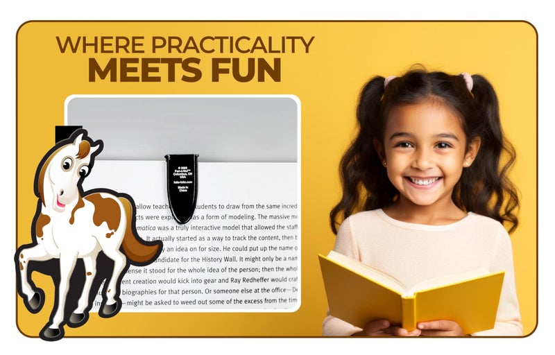 Fun-N-Nuf Horse Clip Bookmarks for Kids Students Cool Cute Animal Set of 10 Bulk Bookmark Funny Wacky Classroom Reading Incentives Library Rewards Novelty Party Favors Fun Prizes for Summer Reading Programs - Image 3