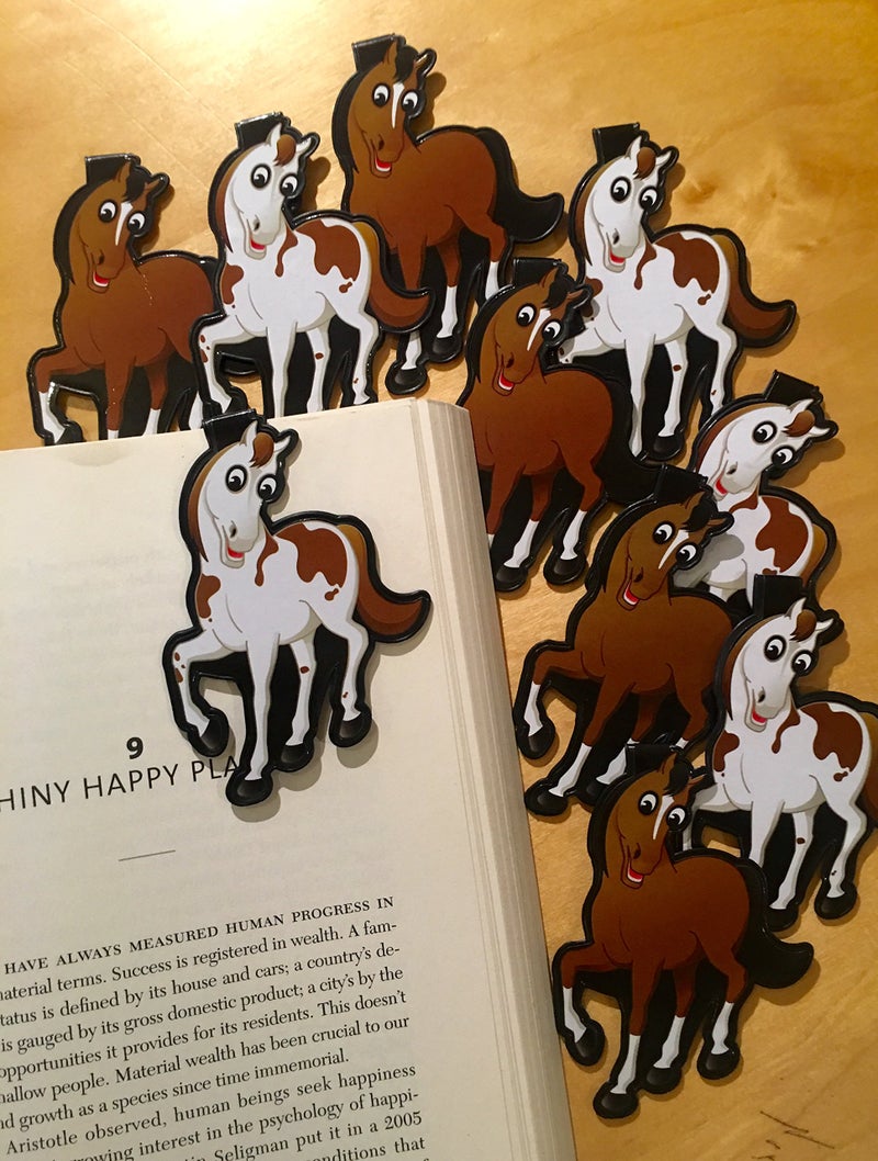 Fun-N-Nuf Horse Clip Bookmarks for Kids Students Cool Cute Animal Set of 10 Bulk Bookmark Funny Wacky Classroom Reading Incentives Library Rewards Novelty Party Favors Fun Prizes for Summer Reading Programs - Image 1