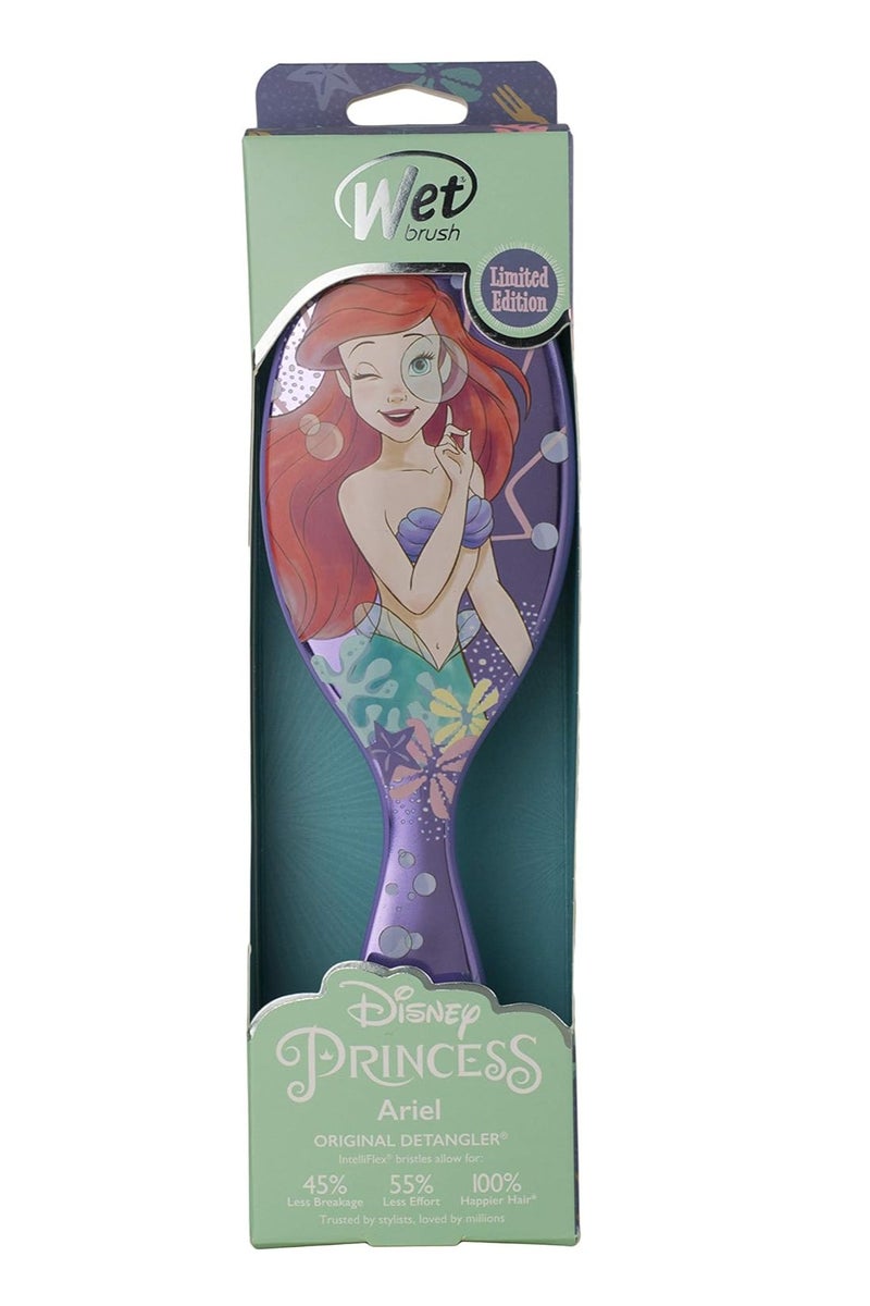 Wet Brush Disney Original Detangler Brush Princess Wholehearted - Ariel, Purple - All Hair Types - Ultra-Soft IntelliFlex Bristles Glide Through Tangles with Ease - Image 4