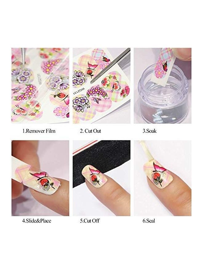 NIBEMINENT 16-Design Nail Art Sticker Multicolour - Image 2