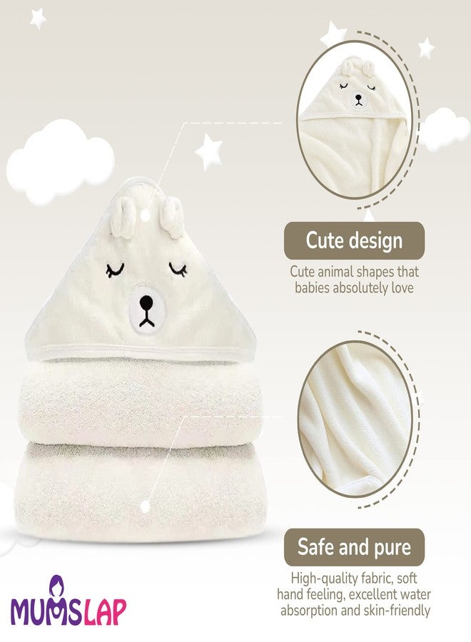 MumsLap Hooded Baby Towel - Premium Soft Baby Bath Towel for Bathtub for Newborn, Infant - Ultra Absorbent, Natural Baby Stuff Towel for Boy and Girl (Elephant, Kitty, Puppy) (Bear) | Polyester Blend - Image 5