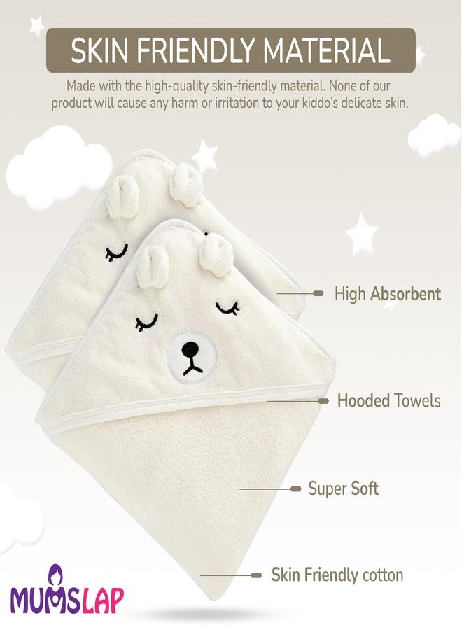 MumsLap Hooded Baby Towel - Premium Soft Baby Bath Towel for Bathtub for Newborn, Infant - Ultra Absorbent, Natural Baby Stuff Towel for Boy and Girl (Elephant, Kitty, Puppy) (Bear) | Polyester Blend - Image 2