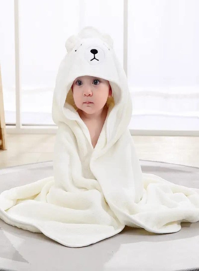 MumsLap Hooded Baby Towel - Premium Soft Baby Bath Towel for Bathtub for Newborn, Infant - Ultra Absorbent, Natural Baby Stuff Towel for Boy and Girl (Elephant, Kitty, Puppy) (Bear) | Polyester Blend - Image 1