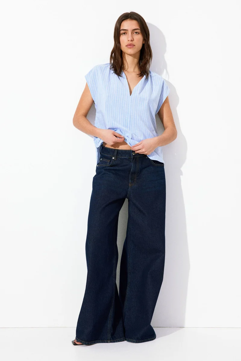 H&M Band-collar blouse