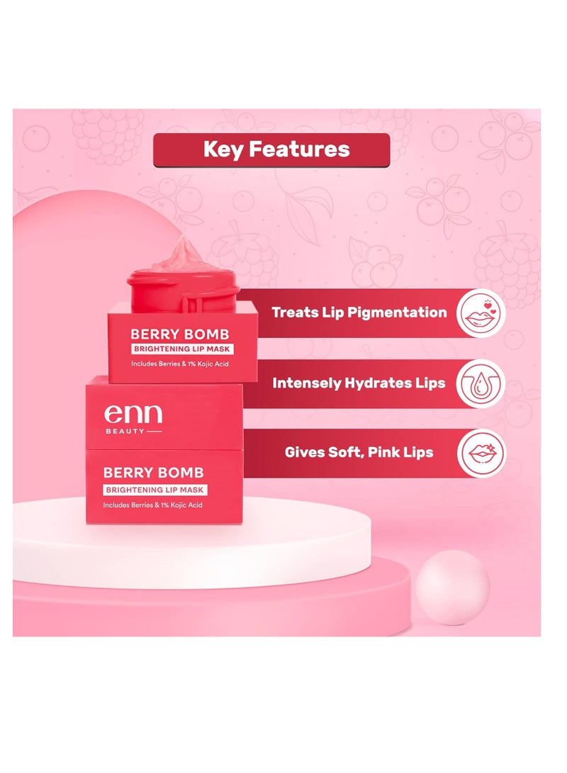 Enn Berry Bomb Tinted Lip Mask for Intense Hydration  Nourishes Dry  Damaged and Chapped Lips with Natural Berries Extract and Hyaluronic Acid for Lip Pigmentation Removal  6Gm - Image 3