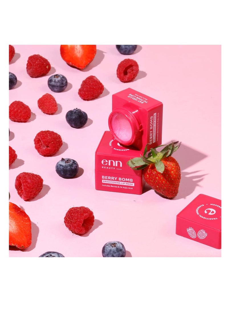 Enn Berry Bomb Tinted Lip Mask for Intense Hydration  Nourishes Dry  Damaged and Chapped Lips with Natural Berries Extract and Hyaluronic Acid for Lip Pigmentation Removal  6Gm - Image 4