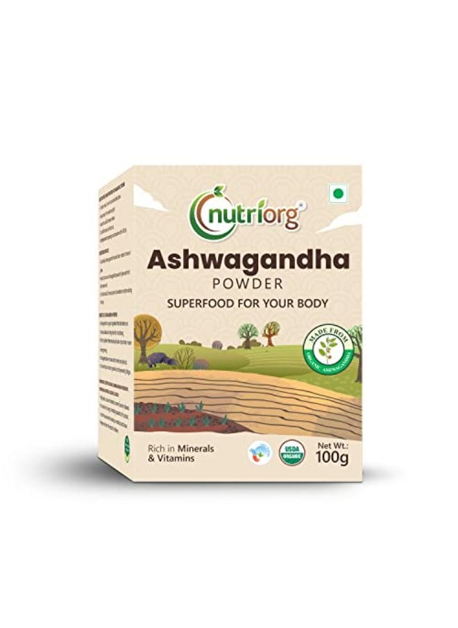 nutriorg Nutriorg Organic Ashwagandha Root Powder 100g  - Image 1