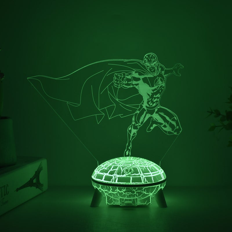 Superhero Series Spider-Man Iron Man Peripheral 3D Night Light Creative Light Painting Decoration Hand-Made Ornaments - Image 1