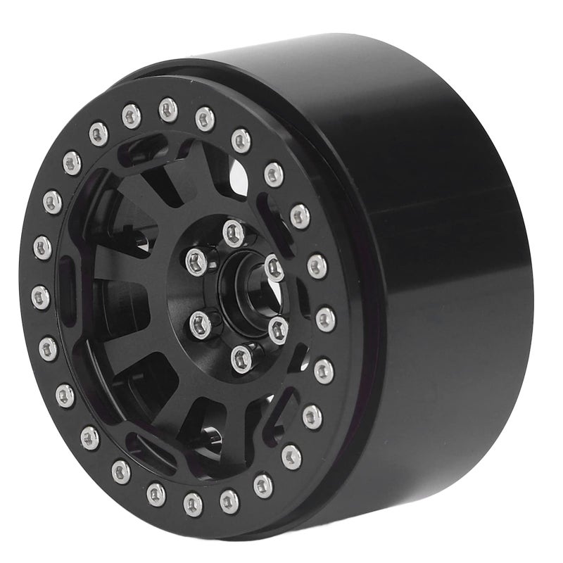 Black Aluminum Beadlock Wheel Rim Hub 4 Pcs 2 2 Inch 12mm Hex for RC Car - Image 5