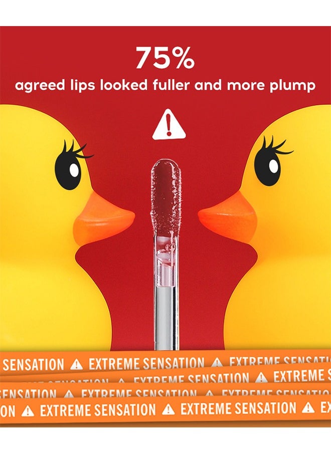 XNX Duck Plump Lip Plumping Lacquer, Fat Lip Oil Lip Glaze, Glitter Shine Primer Lip Clear Plumping Lip Gloss, High Pigment No Sticky Lip Gloss, Lip Plumper Gloss Make Lips Fuller  - Image 4