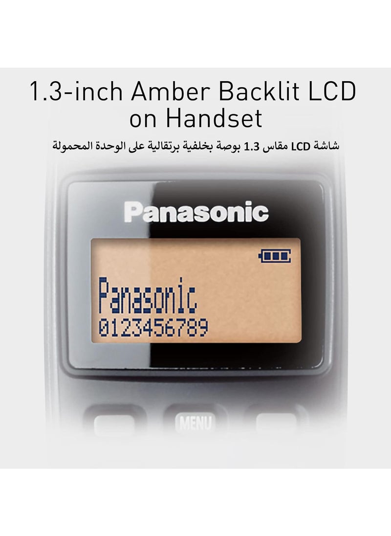 Panasonic - Panasonic KX-TG3611BX Cordless Telephone - Black - Image 1