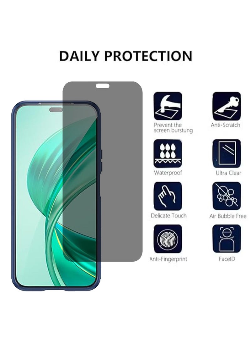 2 Pack HONOR X8b 4g Privacy Screen Protector with Easy Install Anti-Scratch Glass 9H Hardness,Anti-Spy Anti-fingerprint Anti-drop Tempered Glass Film Protector Full Cover Protection Accessory - Image 3