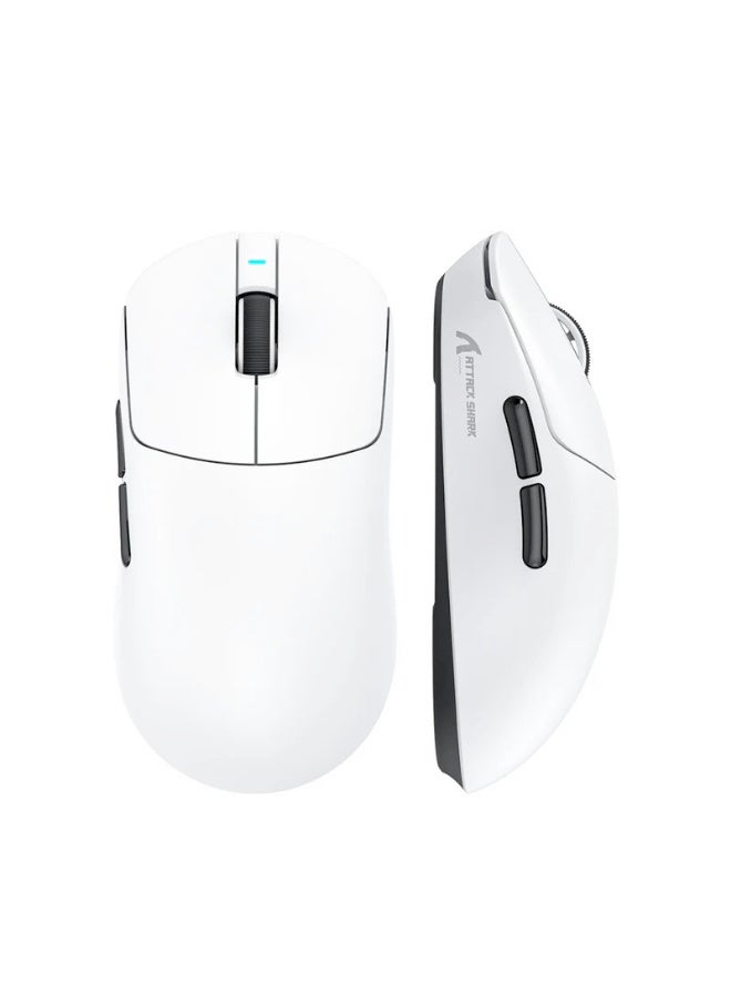 هجوم القرش X8 Series Tri-mode Lightweight Wireless Gaming Mouse White - Image 1
