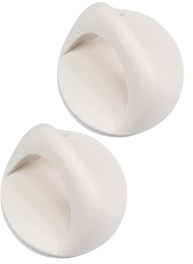 WE-CEF Home-Organizer Tech Self-Stick Push Pull Helper Instant Cabinet Knobs Drawer Handle Helper Auxiliary Kitchen Door Window Wardrobe Handle Sticker Convenient Opening Stick-on Knobs (2, White) - Image 1
