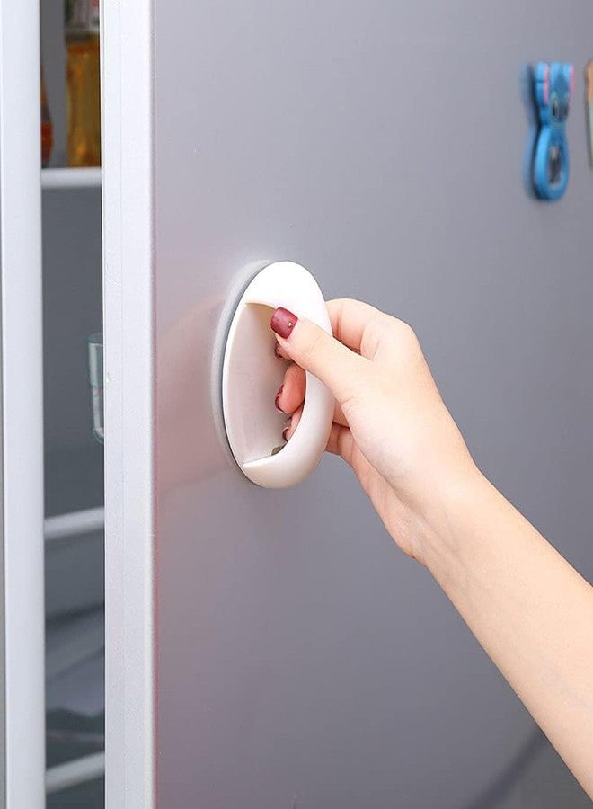 WE-CEF Home-Organizer Tech Self-Stick Push Pull Helper Instant Cabinet Knobs Drawer Handle Helper Auxiliary Kitchen Door Window Wardrobe Handle Sticker Convenient Opening Stick-on Knobs (2, White) - Image 3