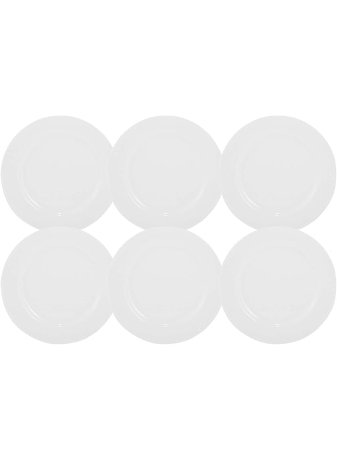 Dessert Plate Set Of 6 - 8 Inch,White