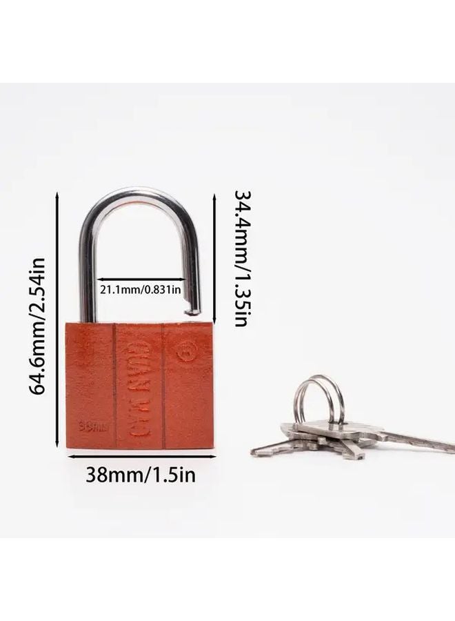 50mm Heavy Duty Red Padlock Industrial Standard Safety Lock Rust Proof Anti Theft - Image 4