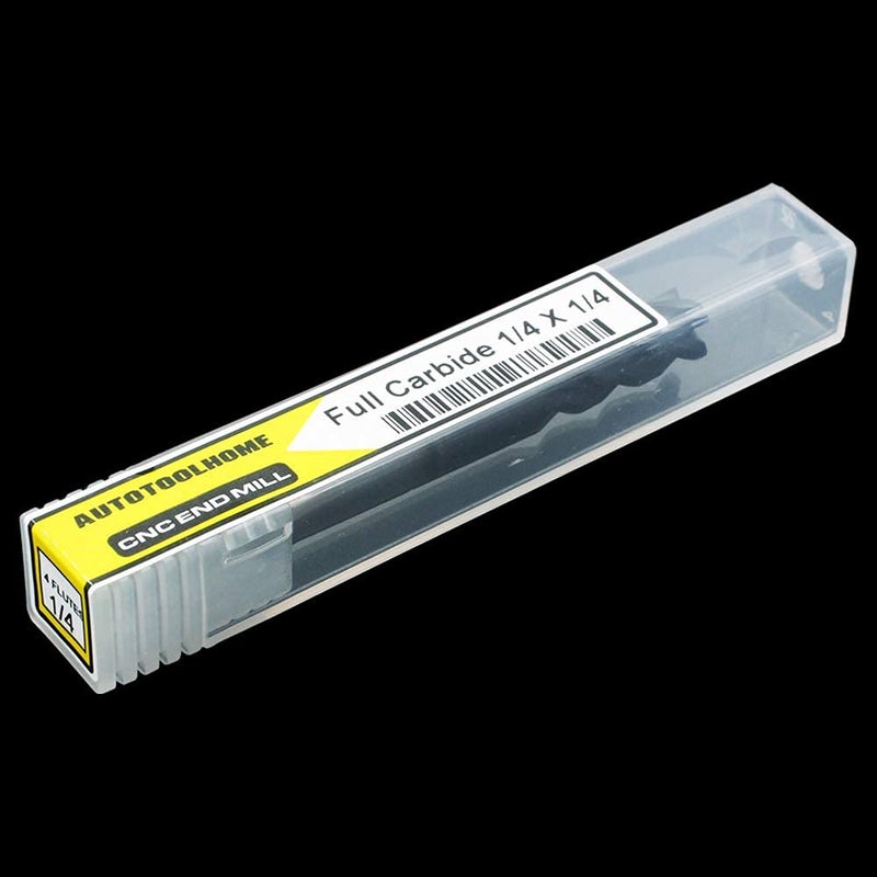 AUTOTOOLHOME AUTOTOOLHOME 1/4" Carbide Square End Mill for Micro Grain Carbide Milling Cutter for Alloy Steel Hardened Steels 4 Flutes HRC50 (1, 1/4 in)  - Image 4