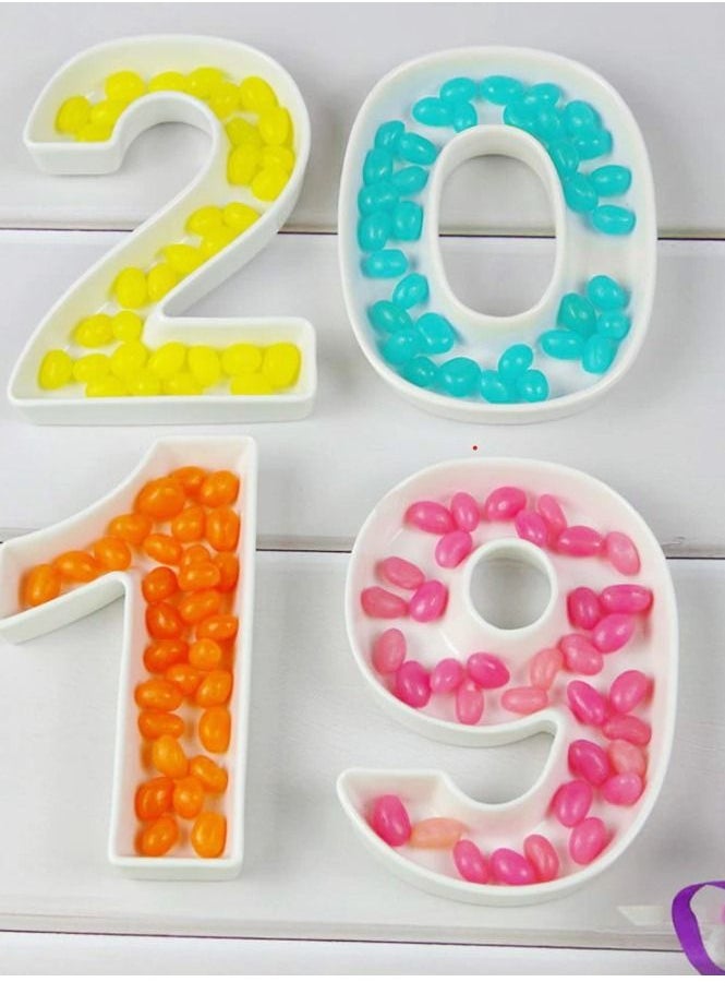 Generic White Decorative Ceramic Number 2 Dish  - Image 4