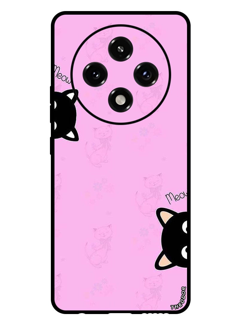 Theodor Protective Case Anti Scratch Shock Proof Bumper Cover For Oppo A3 Pro Meow Meow - Image 1