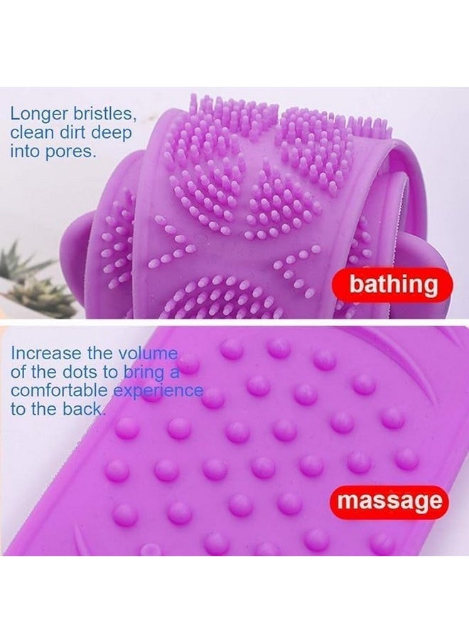 Generic BEETA COLLECTIONS Body Cleaning Belt for Kids Men & Women Body Scrubber Brush Belt for Skin (PURPLE)  - Image 5