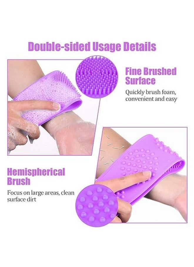 Generic BEETA COLLECTIONS Body Cleaning Belt for Kids Men & Women Body Scrubber Brush Belt for Skin (PURPLE)  - Image 4