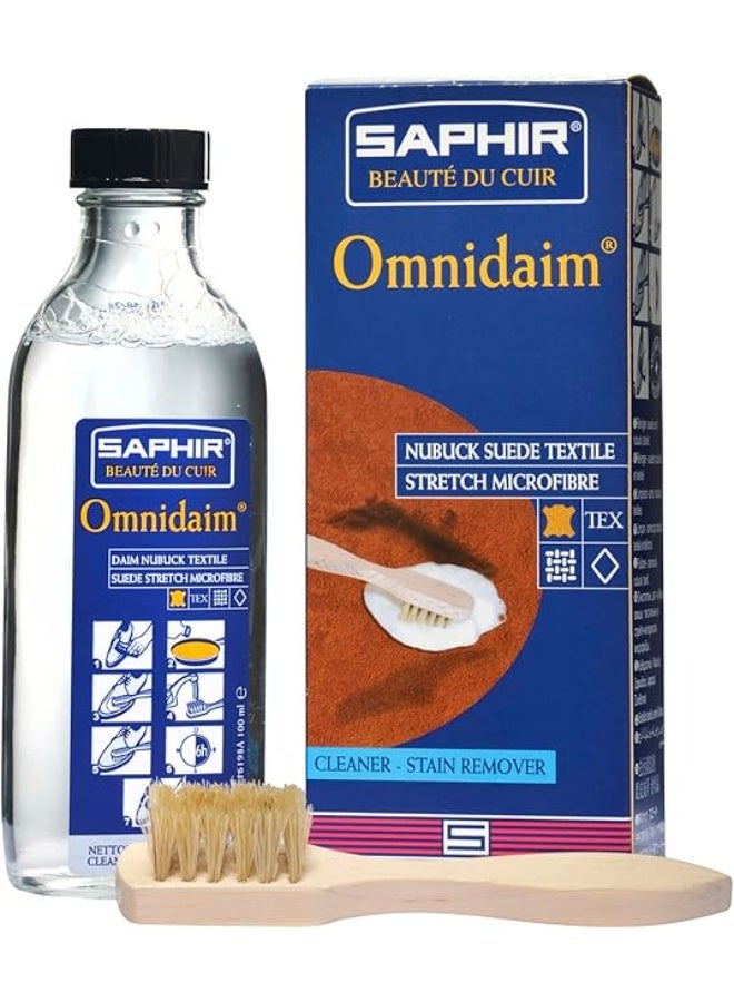 Saphir منظف سافير جلد السويد والنوبوك أومني دايم 100 مل - Image 1