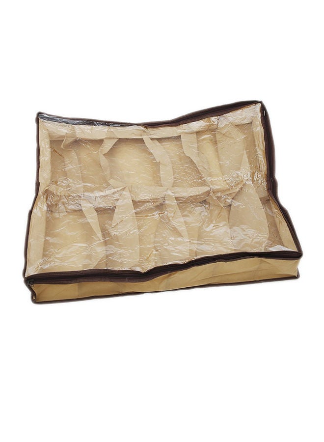 NIBEMINENT Shoe Storage Organiser Clear/Light Brown - Image 1