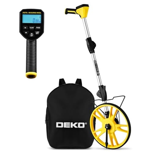 DEKOPRO Measuring Wheel: DEKOPRO 4V Digital Measuring Wheel in Feet, 12.5 Inch 99,999Ft/ 99,999M Digital Display Folding Wheel Measurement Roller with Storage Bag - Image 1