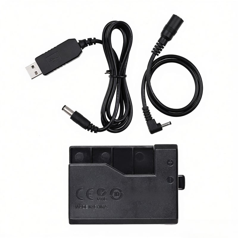 ACK-E10 5V USB Dummy Battery DC Coupler Adapter(Replacement for LP-E10) Compatible with Canon EOS Rebel T3/T5/T6/T7/T100/Kiss X50/Kiss X70/1100D/1200D/1300D/2000D/4000D - Image 3