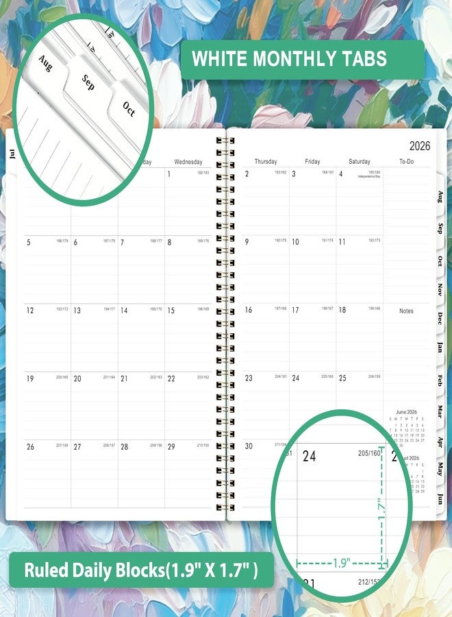 Vondafe Planner 2026-2027 - 2026-2027 Planner Weekly and Monthly, July 2026 - June 2027, 8.5" x 11", Academic Planner 2026-2027 with Marked Tabs, Back Pocket, Perfect Daily Organizer - Floral - Image 3