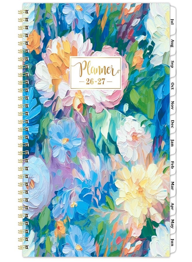 Vondafe Planner 2026-2027 - 2026-2027 Planner Weekly and Monthly, July 2026 - June 2027, 8.5" x 11", Academic Planner 2026-2027 with Marked Tabs, Back Pocket, Perfect Daily Organizer - Floral - Image 1