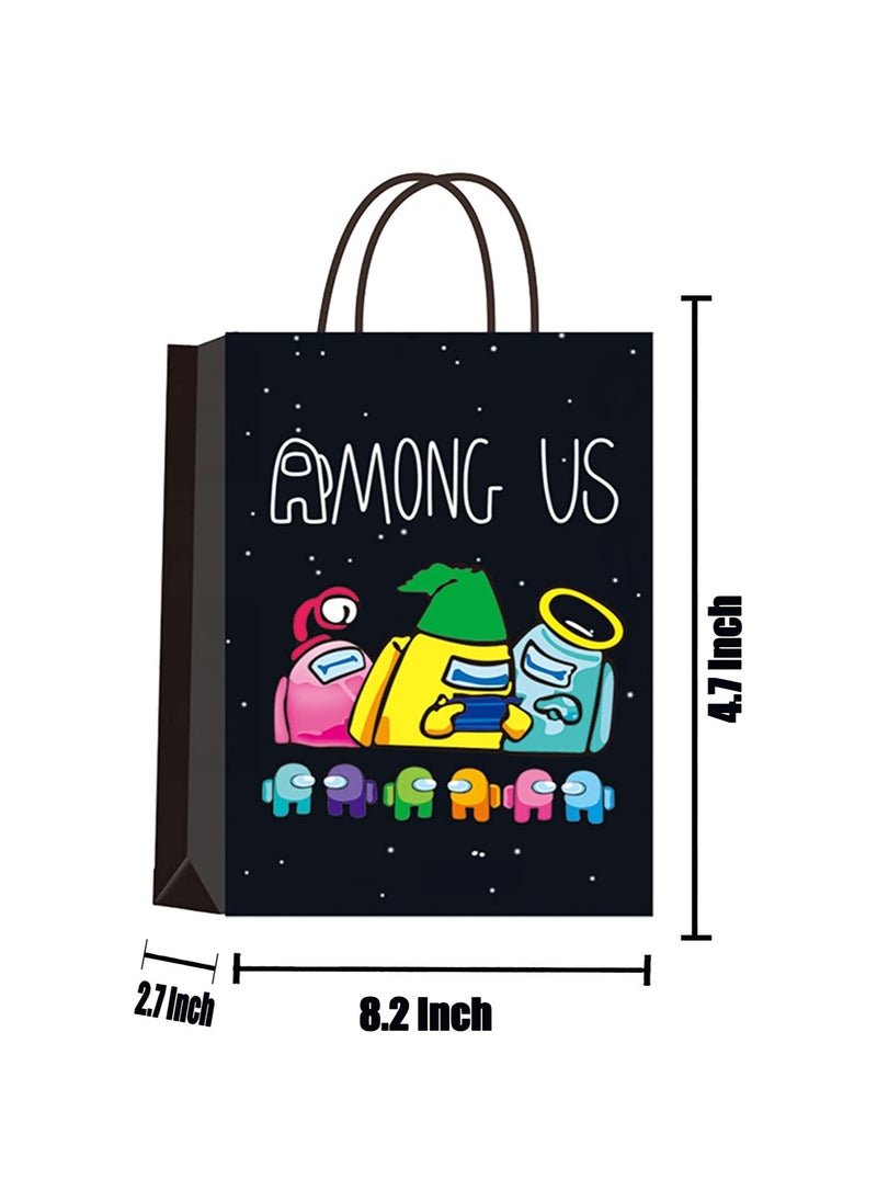 Tamona Among Us Birthday Themed Goodie & Gift Bags for Kids, Party Favours Party Video Game Among Us Paper Bags- 12 Pcs  - Image 3