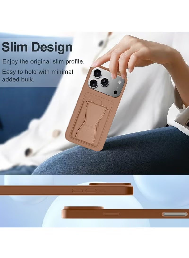 TIGER Apple iPhone 17 Pro 5G 2025 Silicone TPU Case with Card Holder and Hand Grip – Slim, Durable Protective Cover in Rich Brown Featuring Secure Card Storage, Enhanced Grip for Comfortable Handling, and Scratch Resistance for Everyday Protection (Model MCHPSN) - Image 4